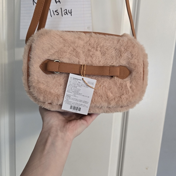 Starbucks faux fur and faux suede purse - Picture 3 of 3